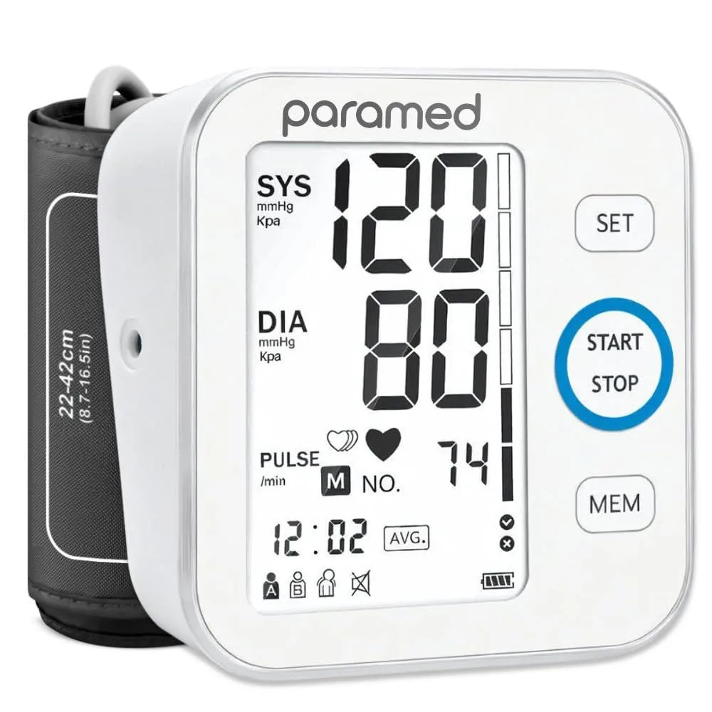  Paramed B22S blood pressure monitor 22-42 cm cuff 120 memory — produkto nuotrauka