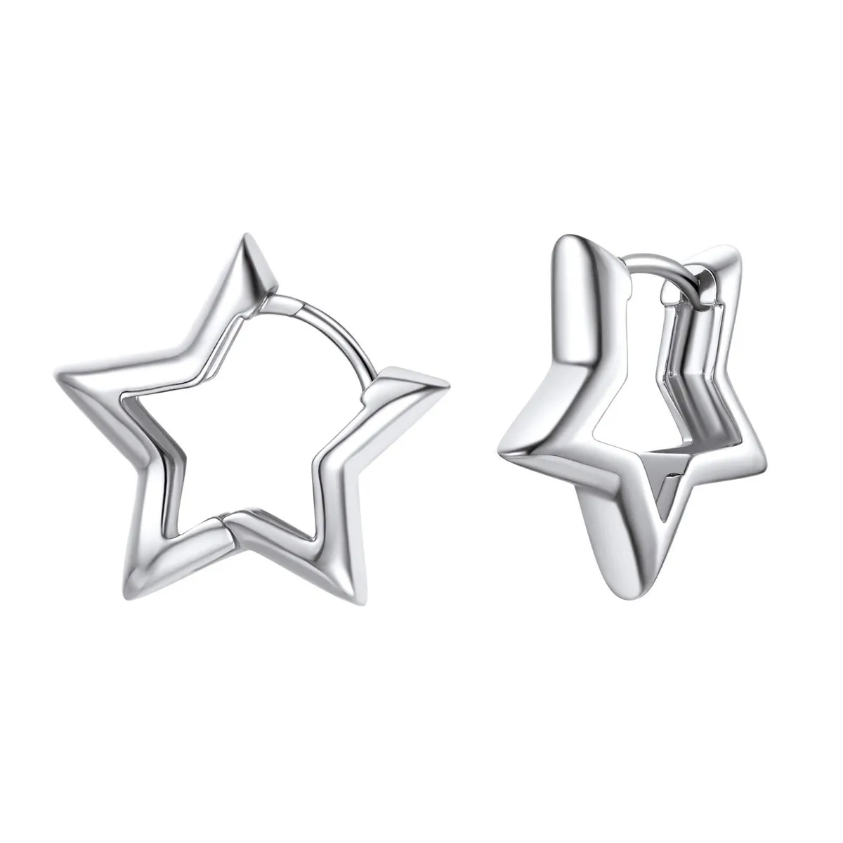  FindChic Star Hoop Earrings 19mm S925 Silver Post — toote foto