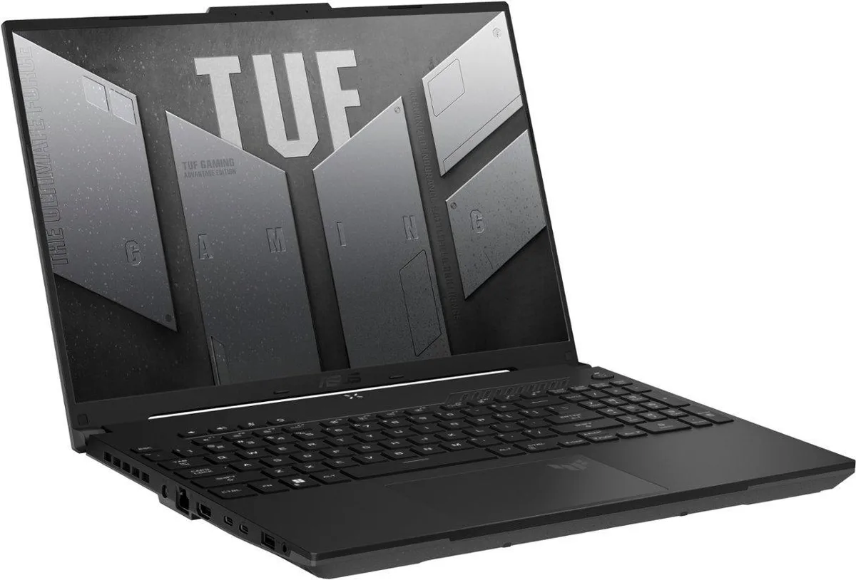 ASUS ASUS TUF Gaming A16 16" 165Hz Ryzen 7 7735HS RX 7700S 16GB 512GB Off Black gaming laptop — product photo