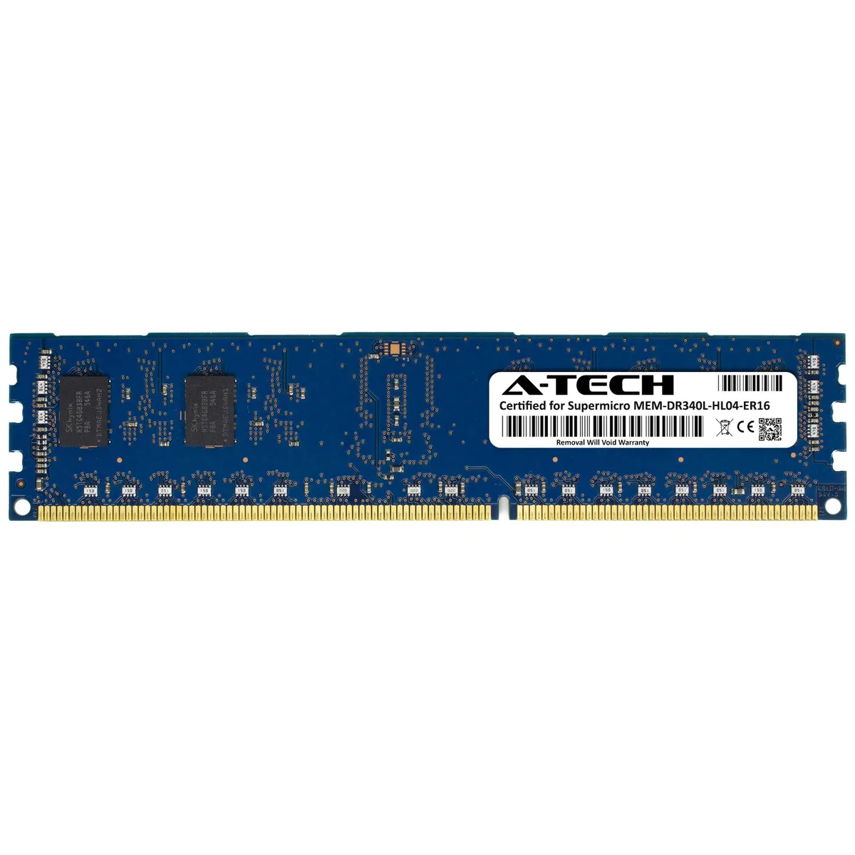 Green 240-pin DDR3L RDIMM module with black chips and gold contacts