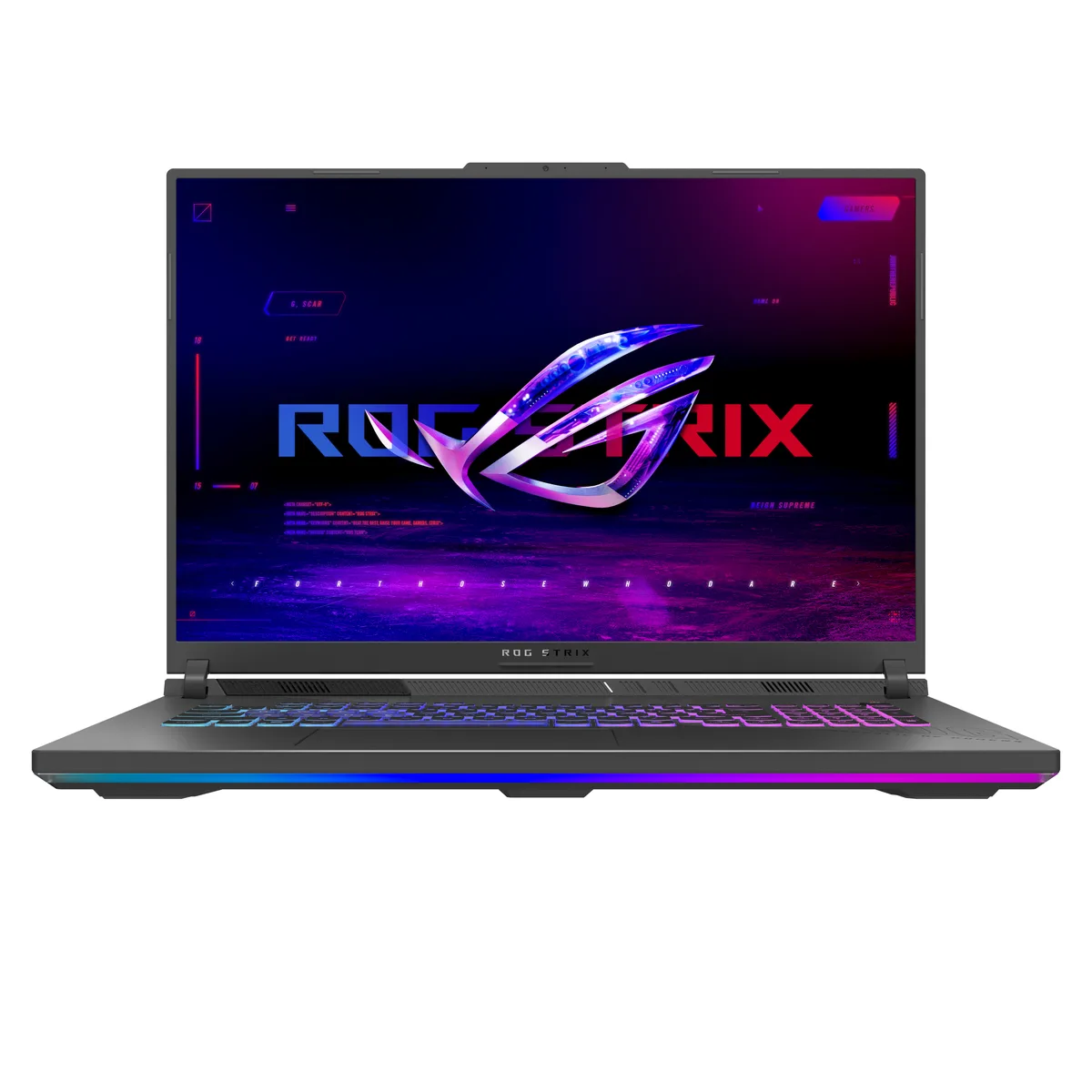 ASUS ROG Strix G18 18 inch laptop dark chassis backlit keyboard