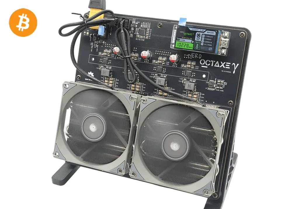 Bitsoloplayer Bitsoloplayer NerdOCTAxe 9.6 TH/s Bitcoin Solo ASIC Miner with PSU — photo du produit