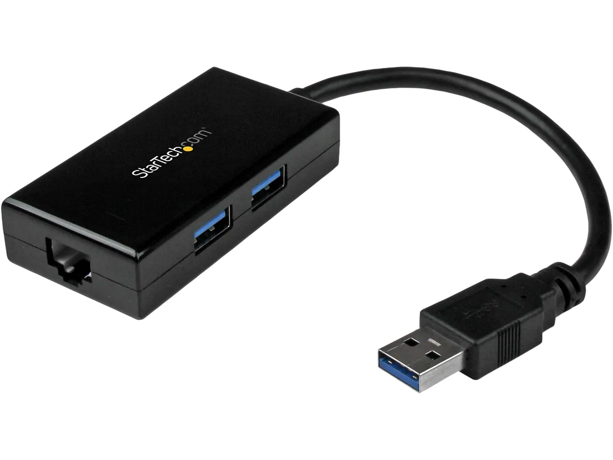 STARTECH STARTECH USB31000S2H USB 3.0 Gigabit network card with 2-port hub — foto del producto