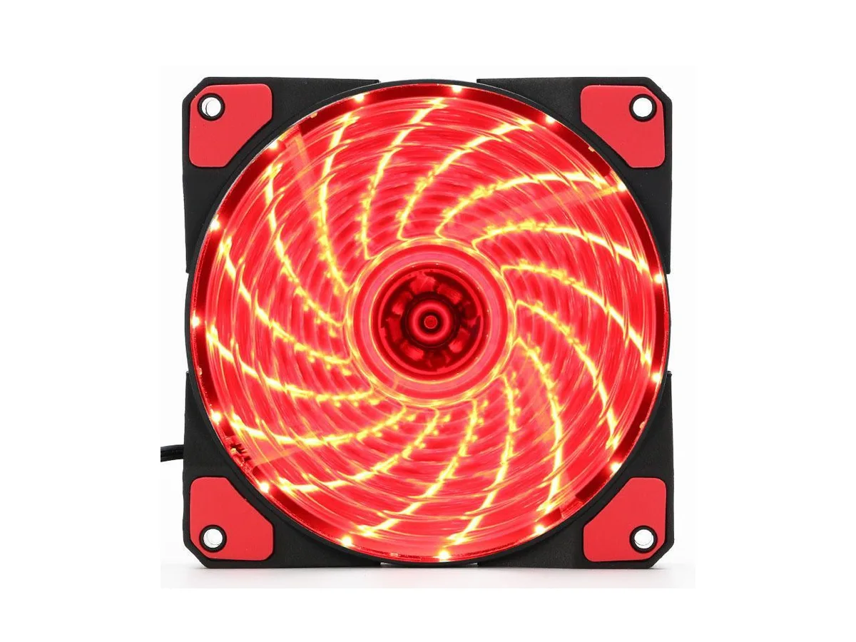 Corn Electronics Corn Electronics 120 mm Case Fan 15 Red LEDs 16 dB 53.02 CFM 1200 RPM 3/4 Pin — product photo