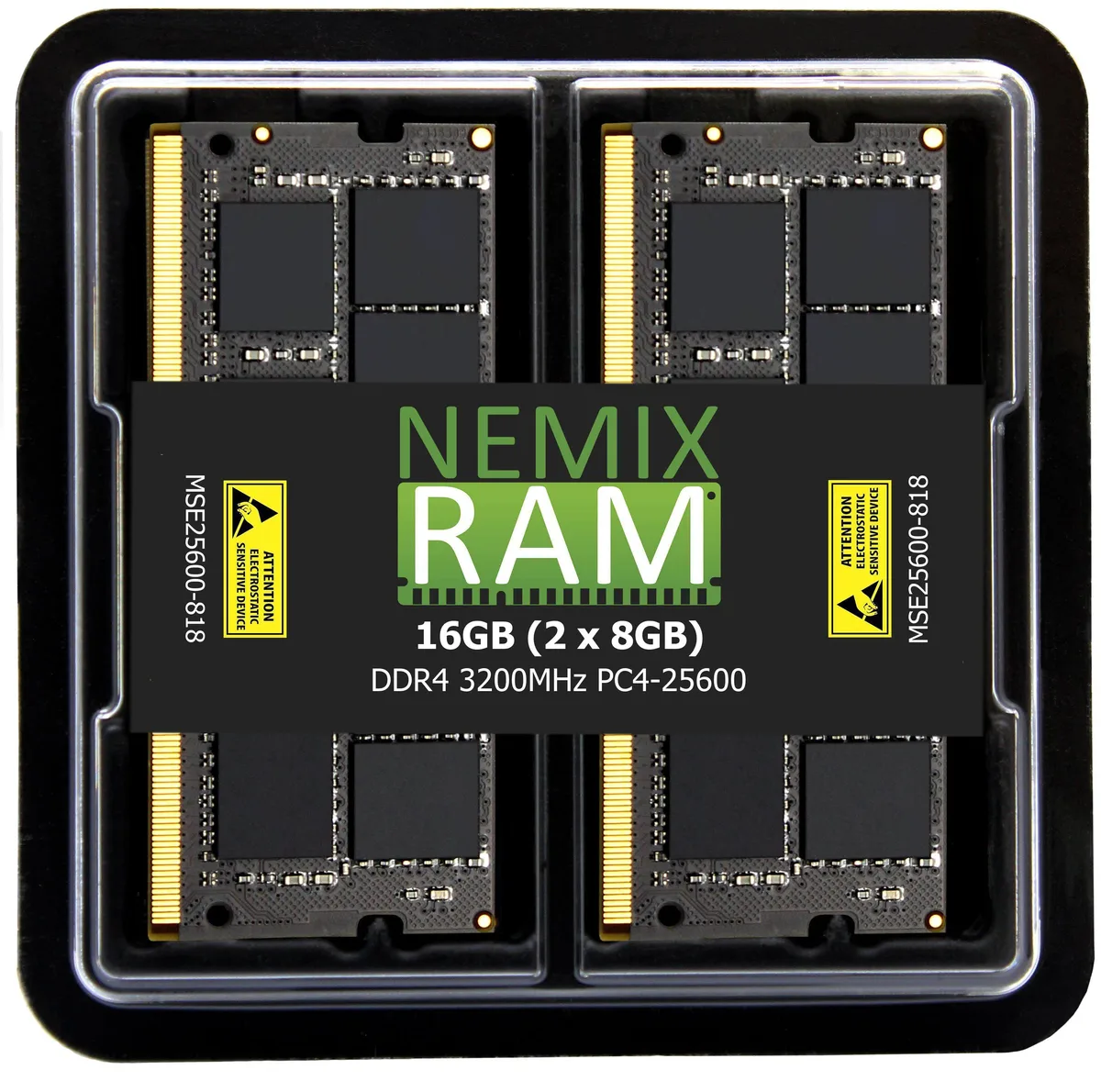NEMIX RAM NEMIX RAM 16GB (2x8GB) DDR4 3200 ECC SODIMM CL22 1.2V 260-pin server RAM — photo du produit