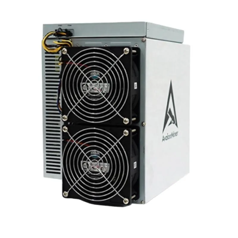Rectangular aluminium ASIC miner, integrated PSU, four 12V fans, Ethernet port, 331 x 195 x 292mm