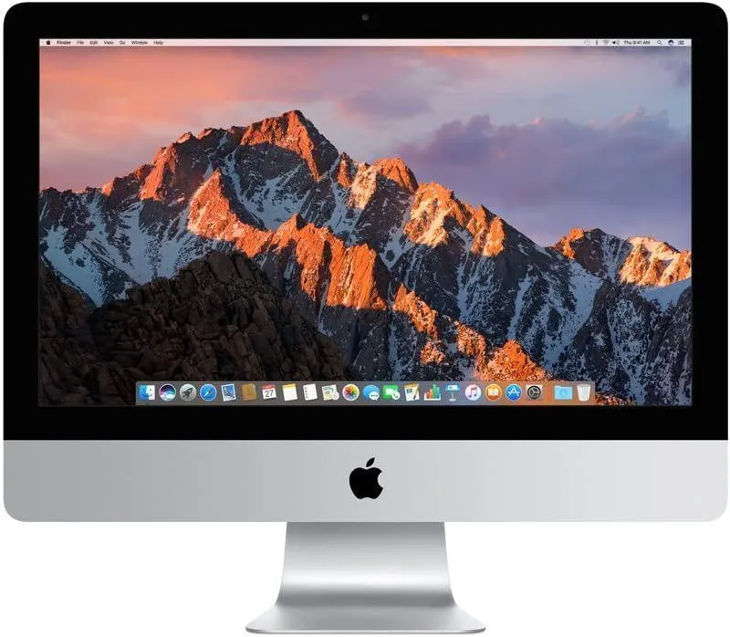 Silver all-in-one desktop with 21.5 inch display