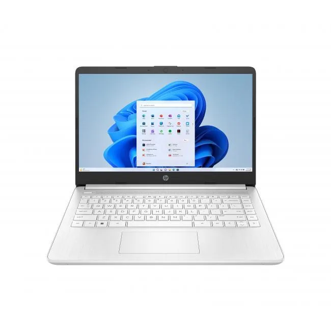 Snowflake White 14 inch HD touchscreen laptop with HP wireless mouse