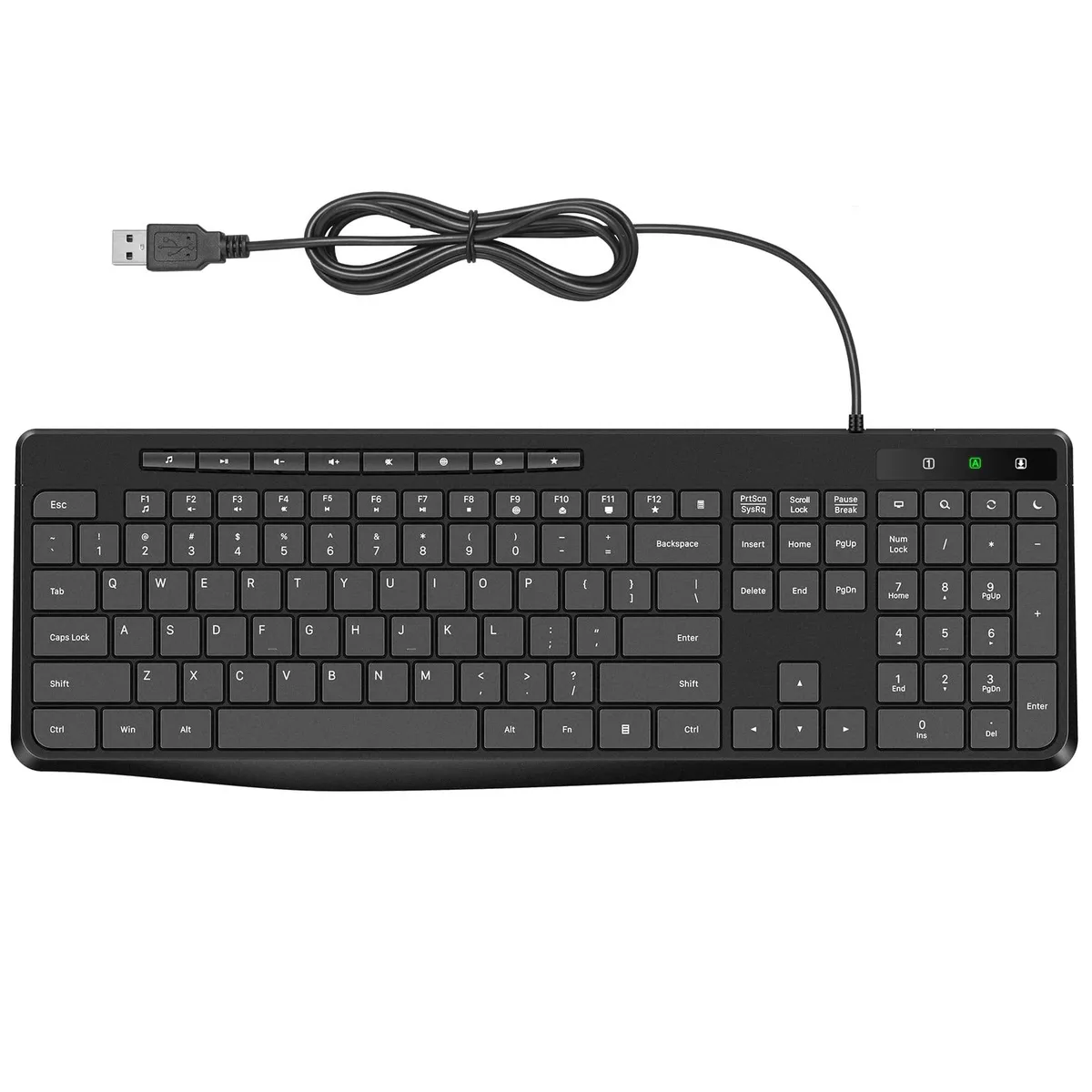 Virfour VE-MOM9-3L81 Membrane Gaming Keyboard Black 12 13 50 81 — 商品写真