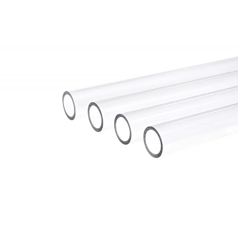 Four clear PETG hard tubes 13mm OD 10mm ID 60cm long
