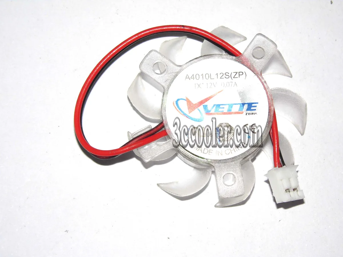 Transparent 4010 sleeve-bearing fan with two-pin connector