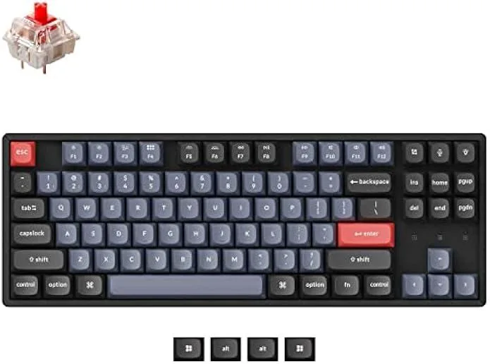 Tenkeyless mechanical keyboard with aluminium frame and PBT keycaps