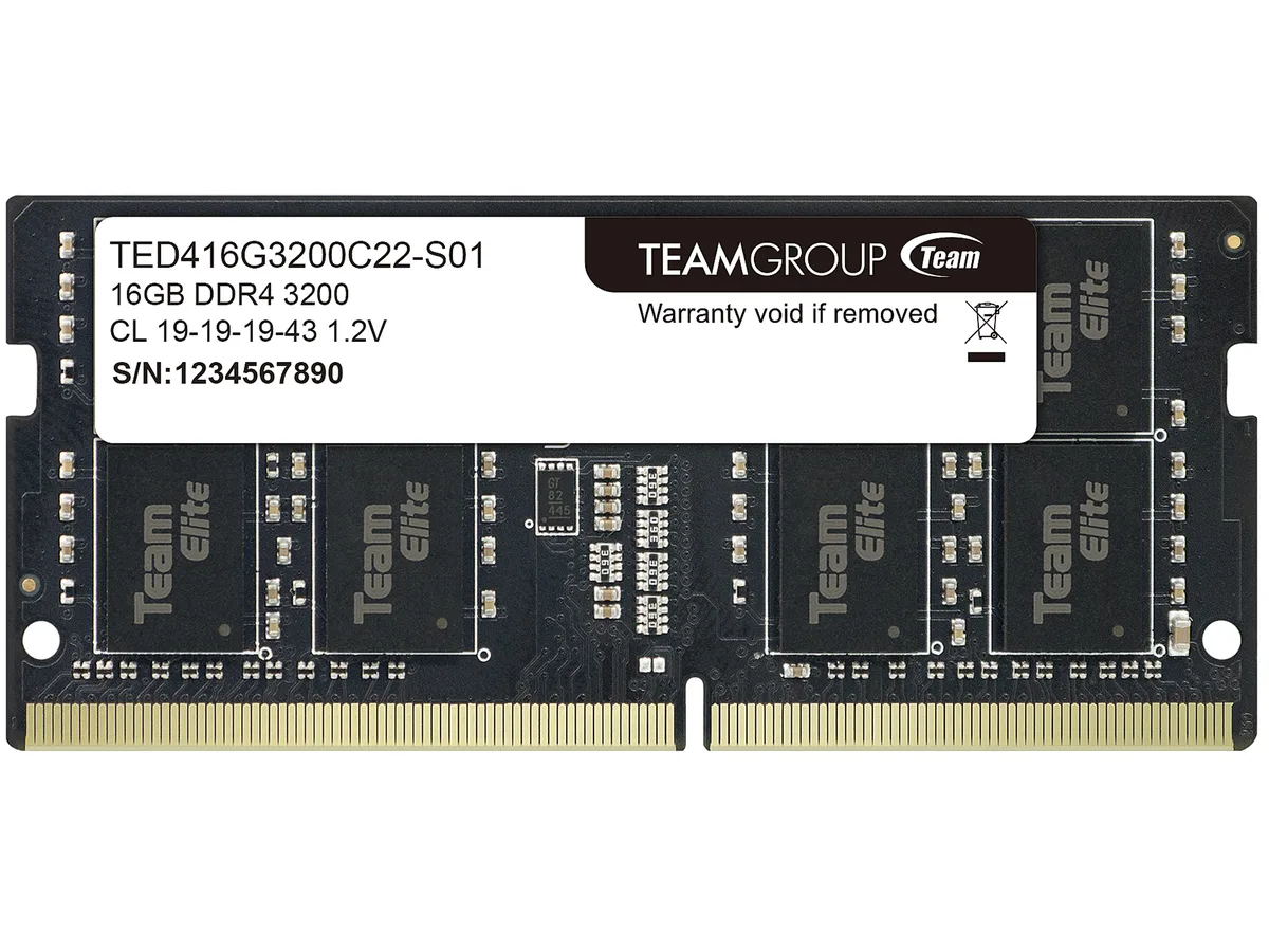 Team Group Team Group Elite TED416G3200C22-S01 16GB DDR4 3200 CL22 laptop RAM — produkto nuotrauka