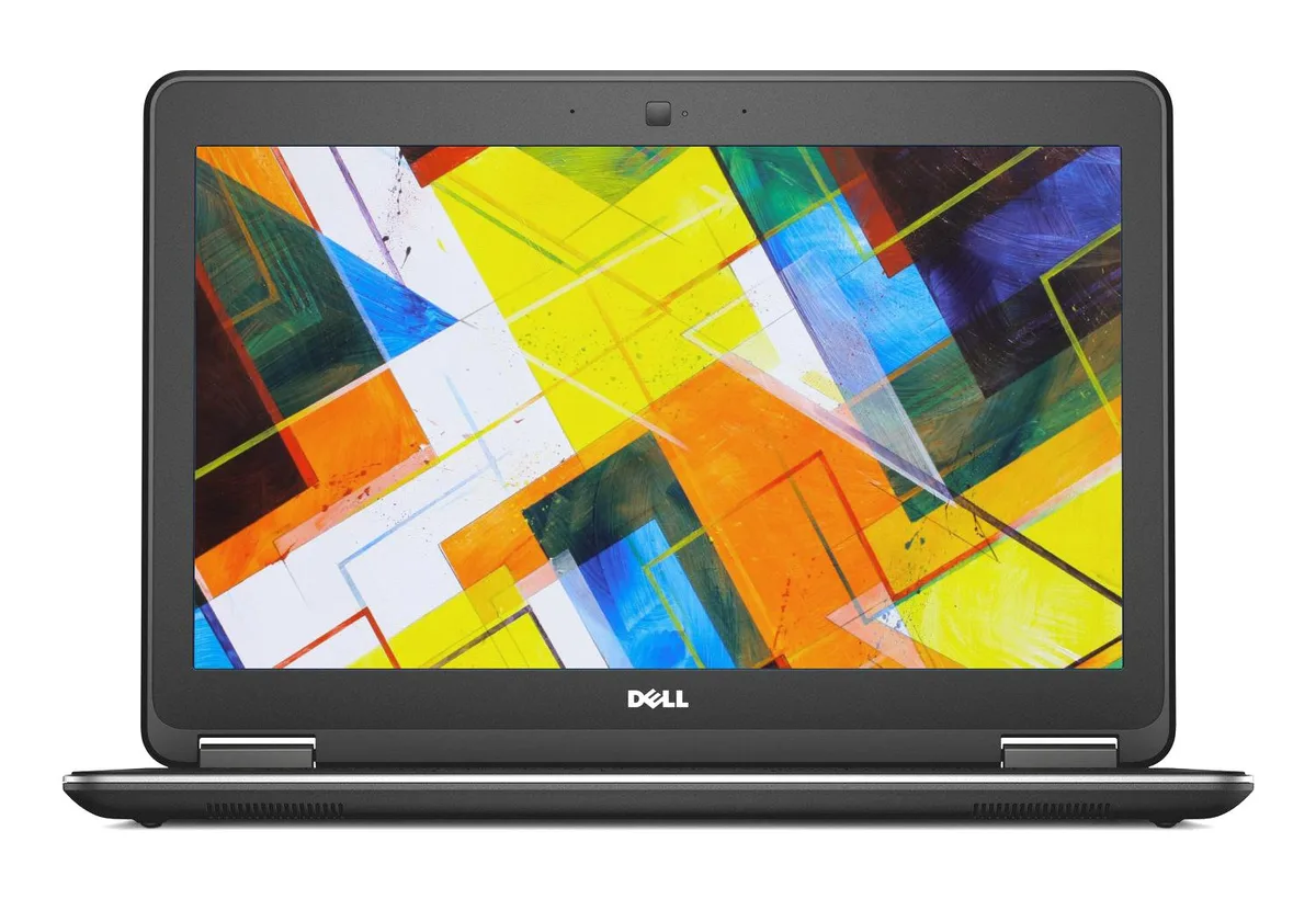 Black 12.5-inch Dell Latitude E7250 laptop, non-touch matte screen, compact form factor