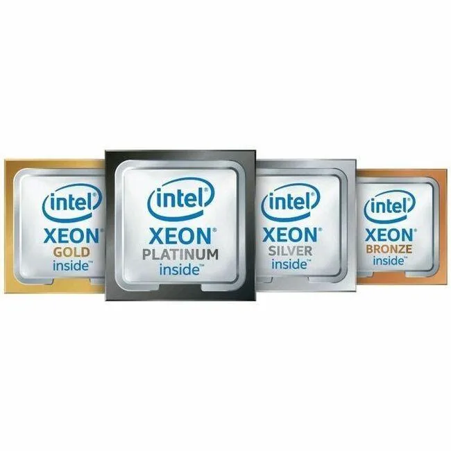 Square green ceramic CPU with gold contacts and silver heat spreader labelled Xeon 6517P