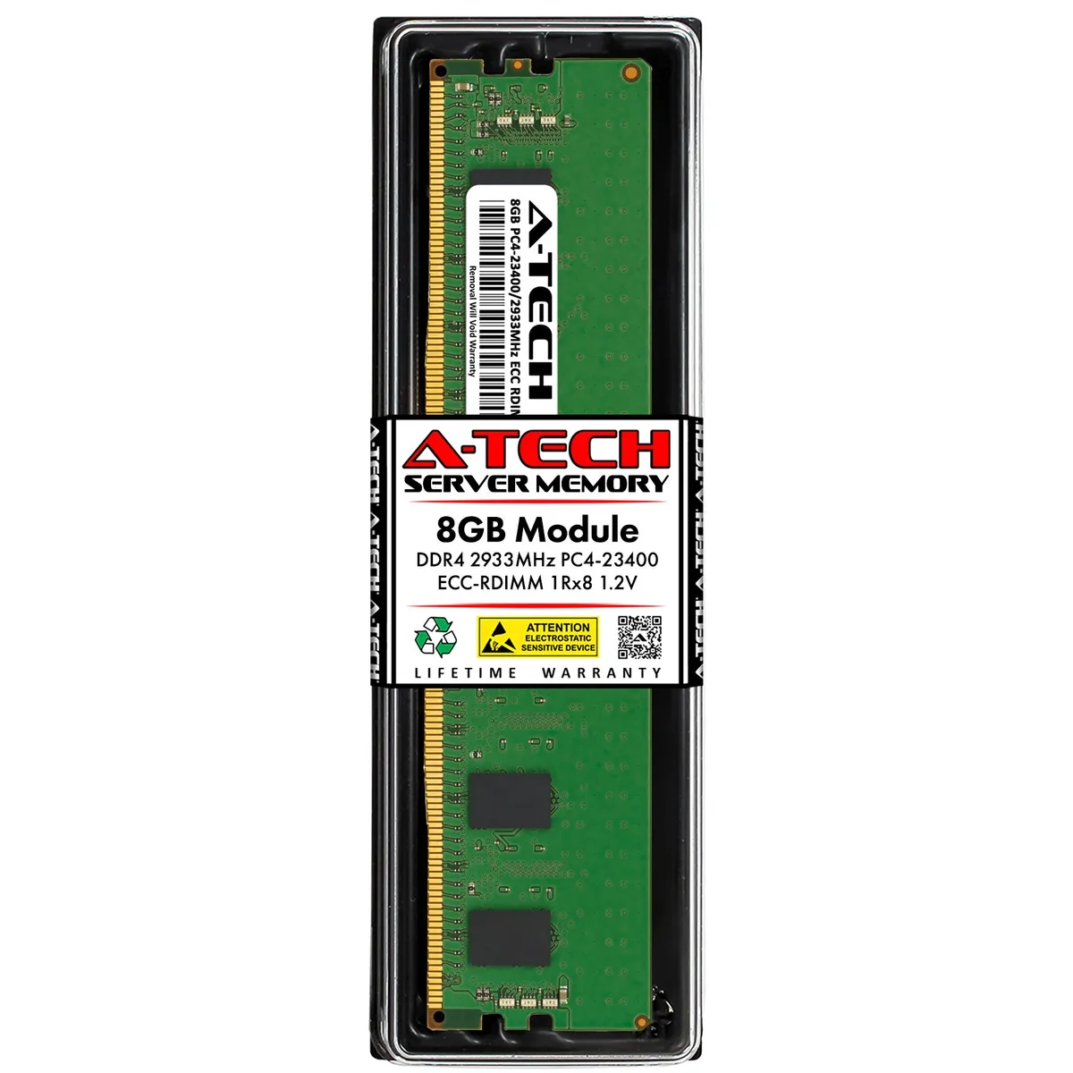 A-Tech A-Tech 8GB DDR4 2933MHz ECC RDIMM 1Rx8 Samsung M393A1K43DB1-CVF Server Memory — 商品照片