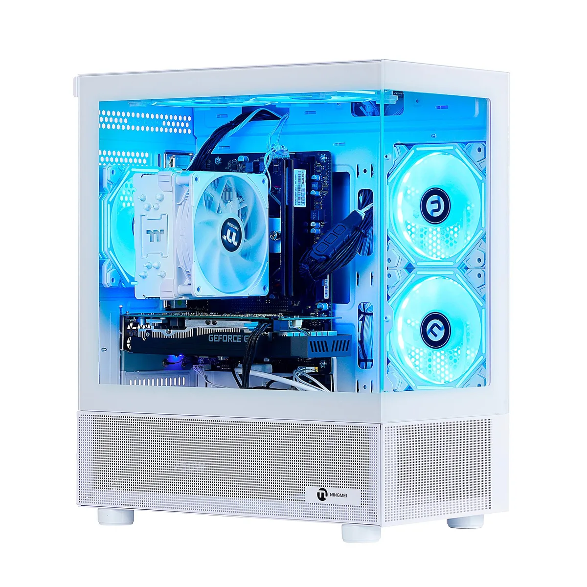 NINGMEI NINGMEI Lumishore gaming PC - Ryzen 5 5500 - GTX 1660 Super - 16GB DDR4 - 1TB NVMe - 650W - Windows 11 - White — product photo