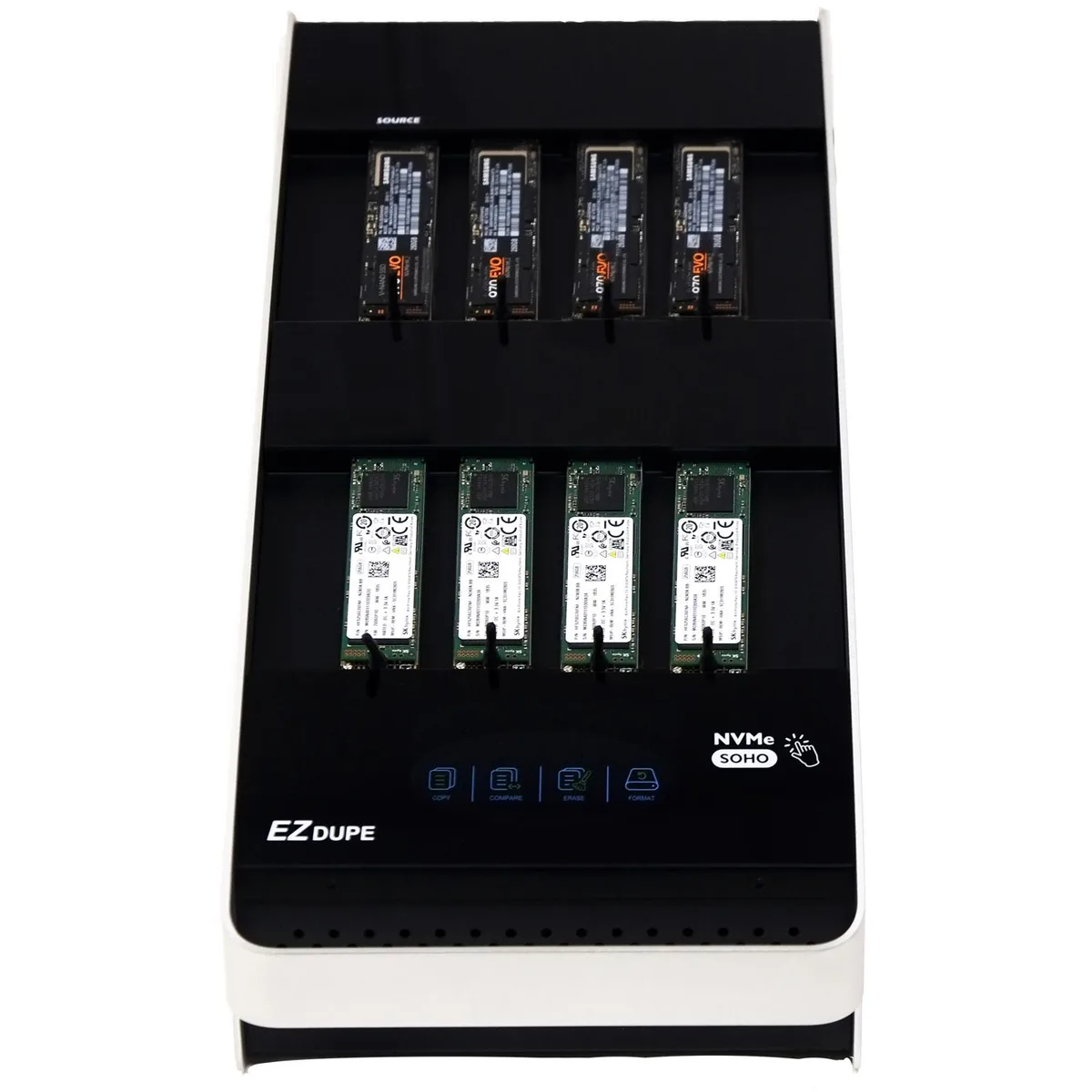 EZ Dupe, Inc. EZ Dupe, Inc. SOHO NVMe MKII Duplicator 1-7 M.2 NVMe/SATA Touchscreen — foto do produto