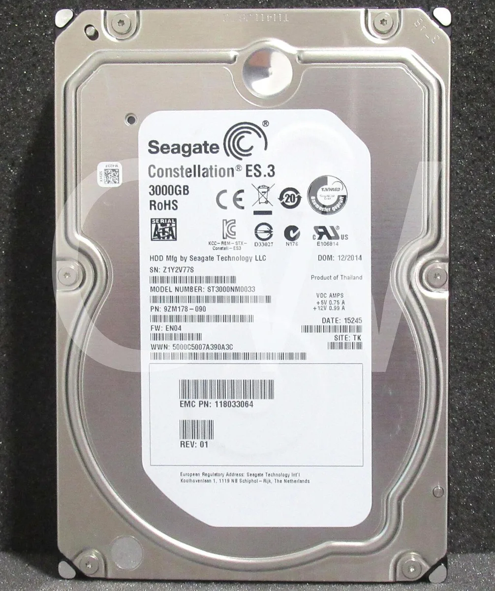 Seagate Seagate Constellation ES.3 ST3000NM0033 3TB 7200RPM 128MB 3.5" SATA internal hard drive — fotografija proizvoda