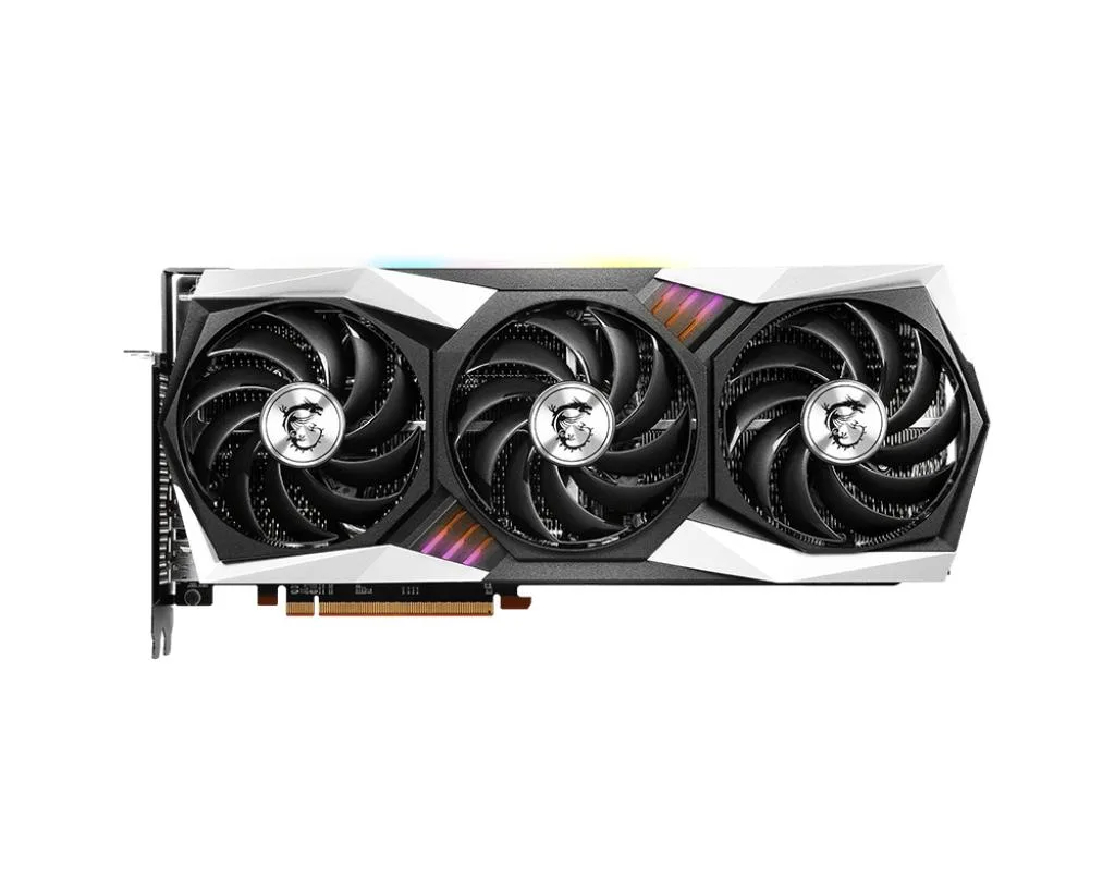 MSI Radeon RX 6800 Gaming X Trio 16G triple-fan graphics card in black and silver finish