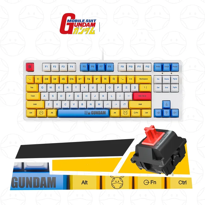 iKBC iKBC GUNDAM RX-78-2 Limited Version Cherry MX Red 87-Key Gaming Keyboard — photo du produit