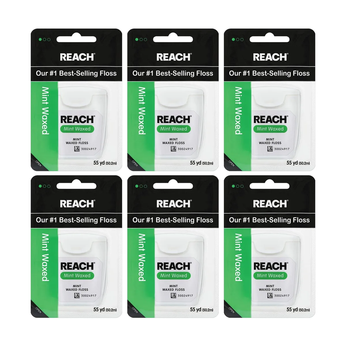  Reach F4641301 Mint Waxed Dental Floss 6 Pack 55 yd — produktfoto