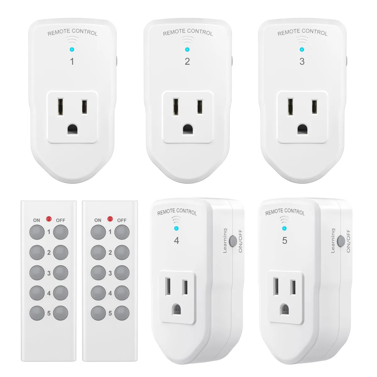  BN-LINK ES1513-5-2 fan control 5-outlet 2-remote 1200W — ürün fotoğrafı