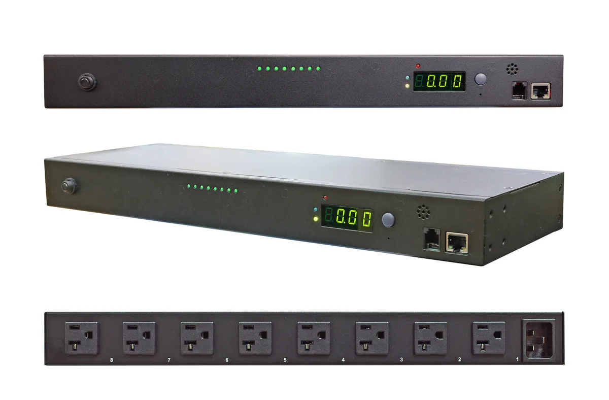 MINUTEMAN MINUTEMAN RPM1581HVN PDU 8×NEMA 5-15R 15A 120V 1U 10ft — ภาพสินค้า