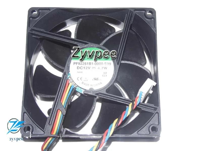 Zyvpee Zyvpee PF92251B1-0000-S99 92x25mm 12V 4.7W 4 Pin Ball Bearing Case Fan — 제품 사진