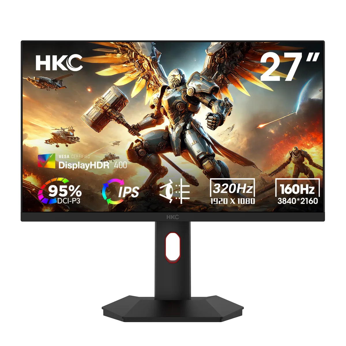 HKC HKC G27H7P 27" Dual Mode 4K 160Hz / FHD 320Hz Fast IPS gaming monitor — product photo