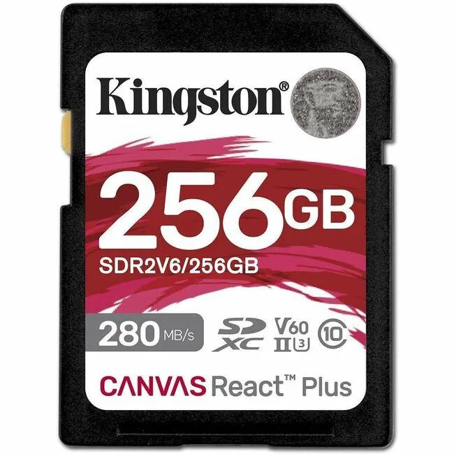 Kingston Technology Corp. Kingston Technology Corp. SDR2V6/256GB 256 GB microSDXC UHS-II U3 V60 memory card — vörumynd