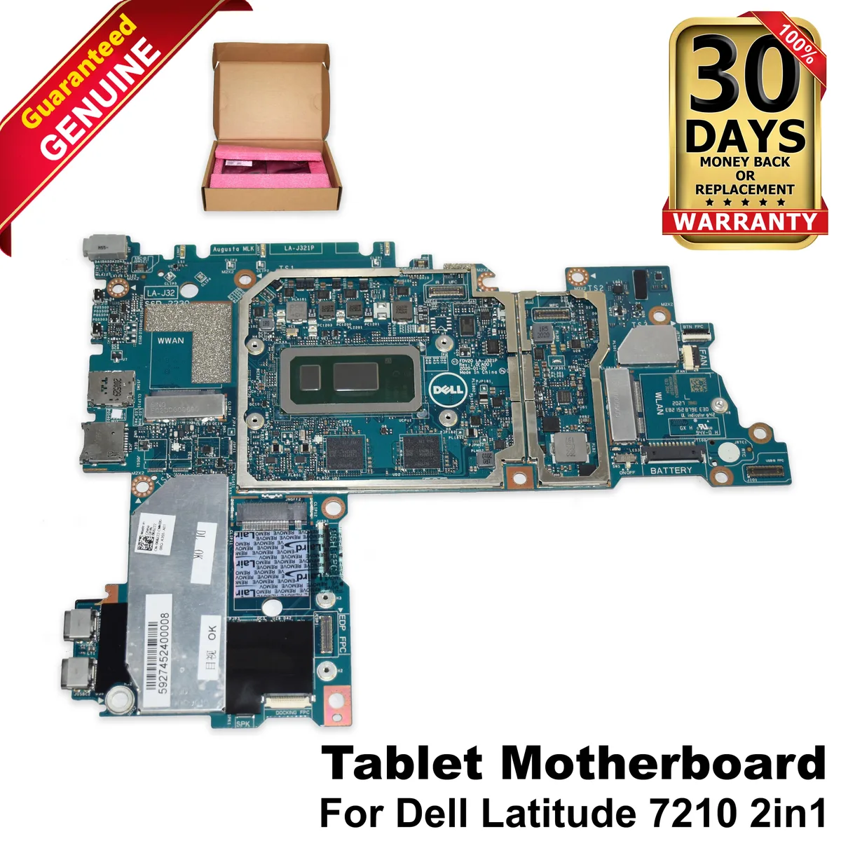 DELL DELL Latitude 7210 2in1 Motherboard 68J22 i3-10110U Laptop Replacement Part — product photo