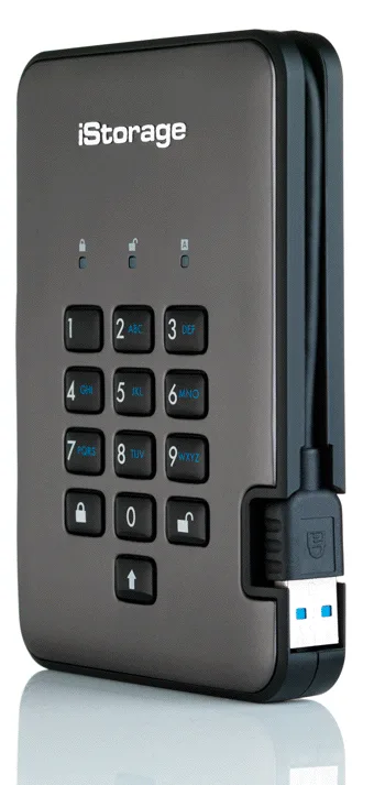 iStorage iStorage diskAshur PRO2 IS-DAP2-256-1000-C-X 1TB portable hard drive — תמונת המוצר