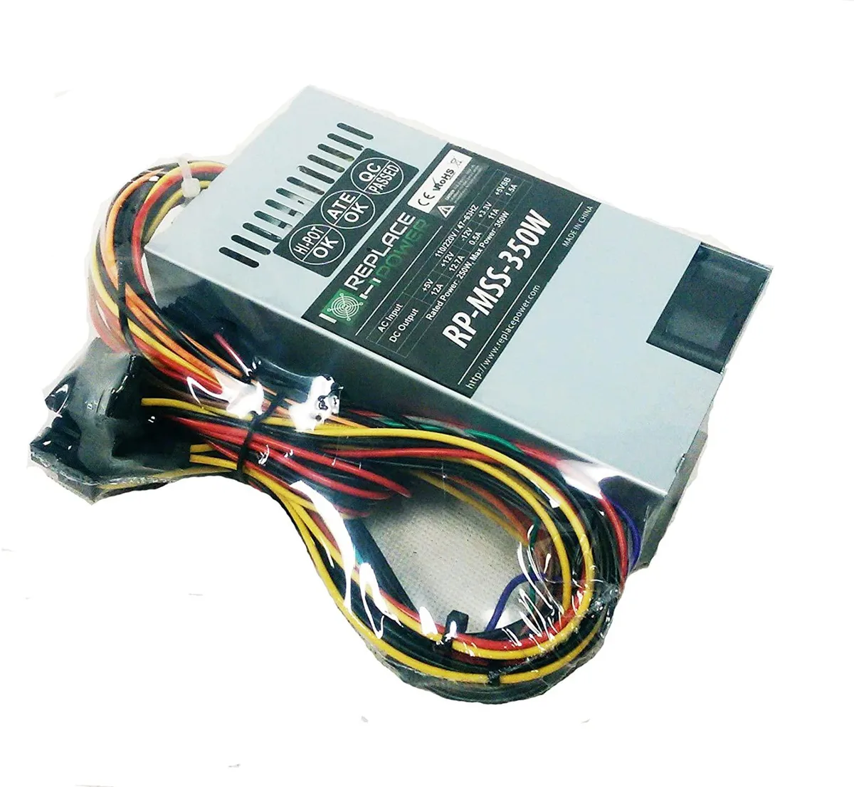 Rectangular silver AT power supply unit for HP MediaSmart Server EX470 EX475 EX480 EX485 EX487 EX490