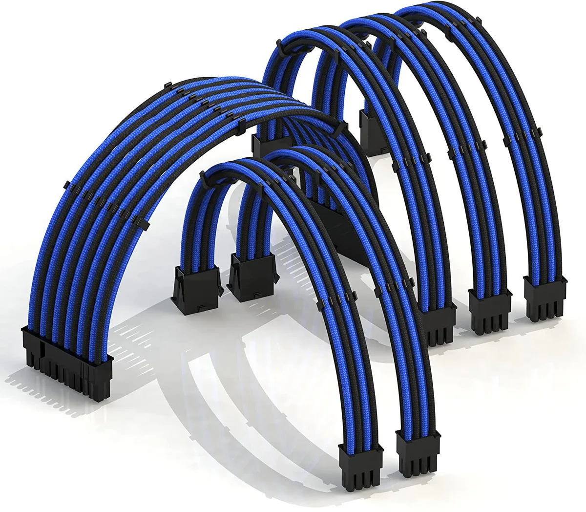 myVolts myVolts PSU Cable Extension Kit 50cm 1x24P 2x8P CPU 3x8P GPU Blueblack — product photo