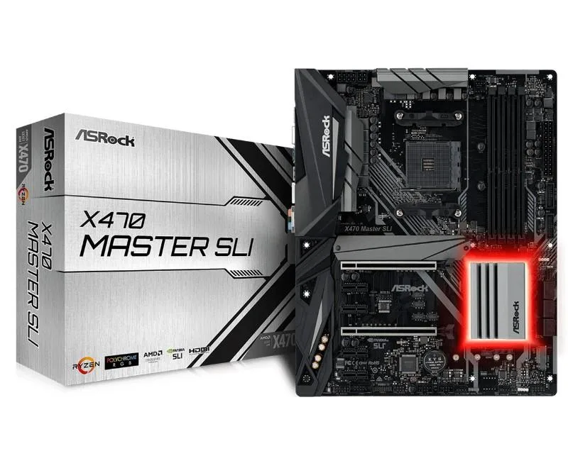 ASRock ASRock X470 Master SLI AMD motherboard — product photo