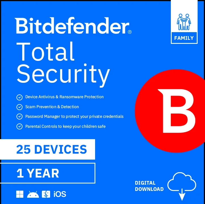 BitDefender BitDefender PS24ZZCSN1225LEN Premium Security Family 25 Devices 1 Year internet security — снимка на продукта