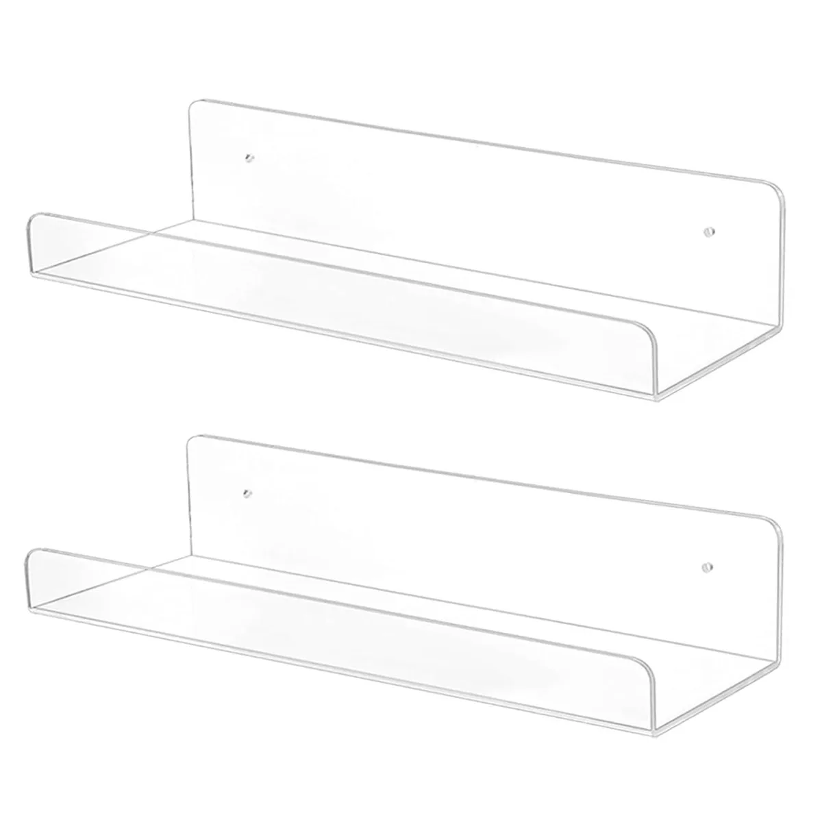  TONICE Acrylic Shelves 2 Pack 10in Clear Floating Shelf — fotografia produktu