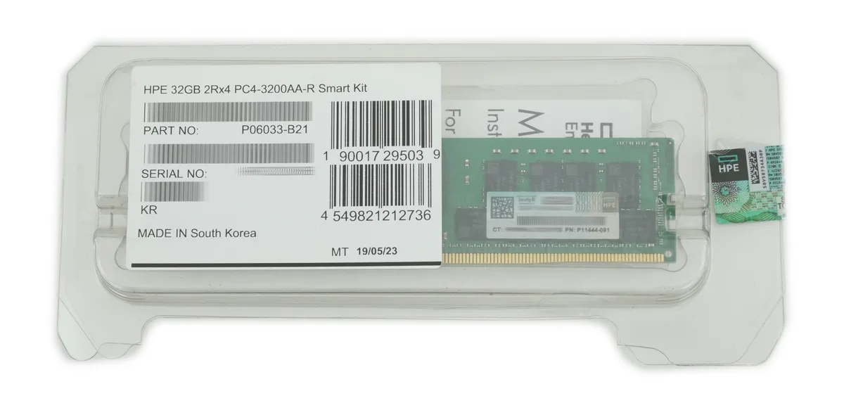 HPE HPE P06033-B21 32GB DDR4-3200 Registered server RAM — 제품 사진