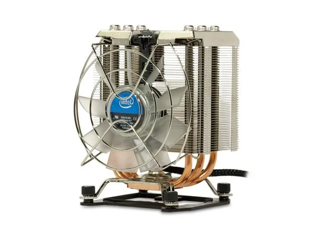 Intel CPU air cooler with blue LED fan and heatsink