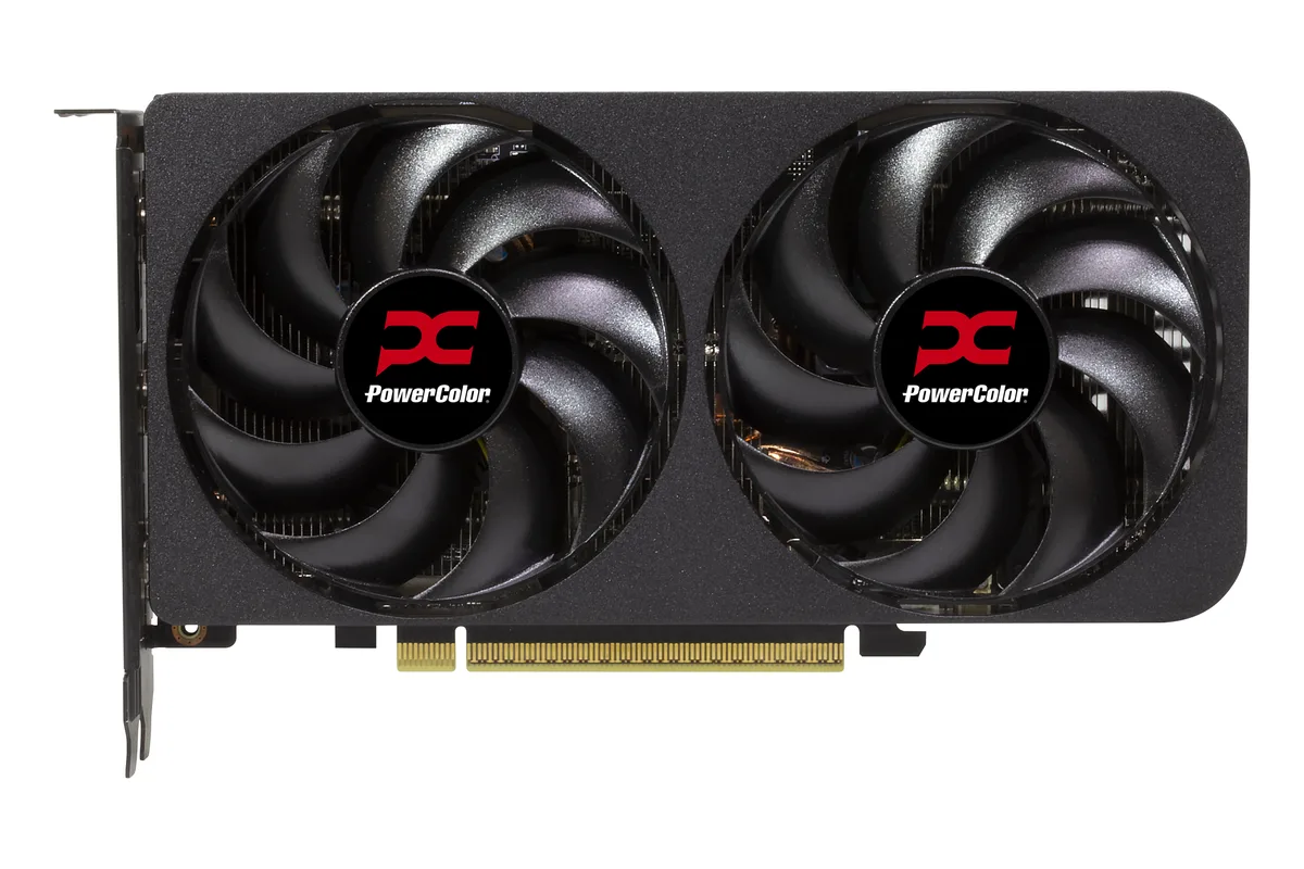 PowerColor Reaper Radeon RX 9060 XT graphics card, dual-fan cooler, black finish, two-slot ATX form factor