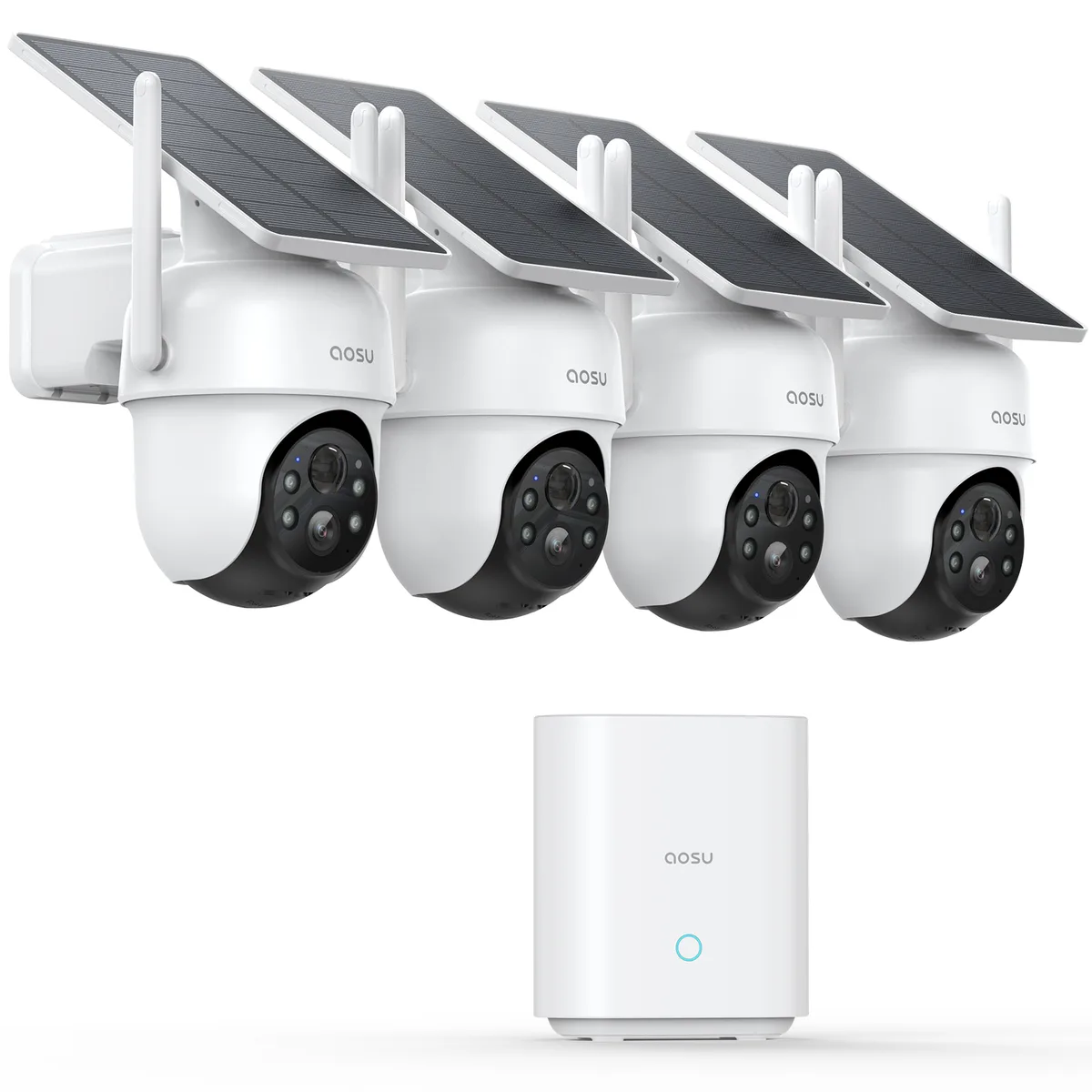AOSU AOSU C9C-4H 4-Camera 2K PTZ Surveillance Security System 170° 128GB — 商品写真