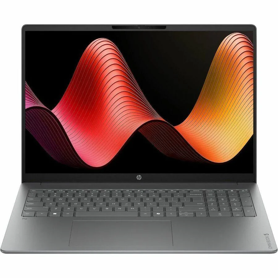 Silver 16 inch touchscreen laptop with webcam