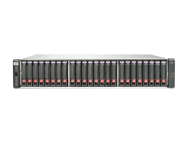Silver 2U rackmount NAS chassis with 24 front drive bays and dual controllers