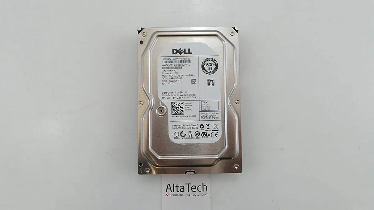 DELL DELL 1KWKJ 500 GB 7200 RPM SATA 3.5" internal hard drive — 제품 사진