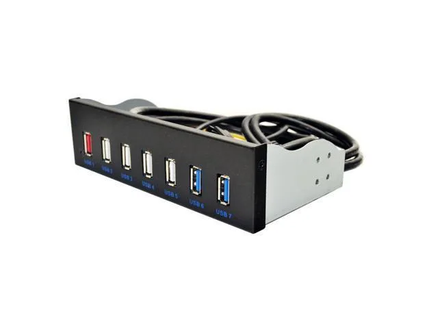 LORDWORLD LORDWORLD 7 Port USB 3.0 5.25" Front Panel Hub 20-pin — produktbilde