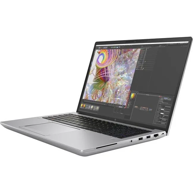 Silver 16 inch mobile workstation closed lid HP logo visible