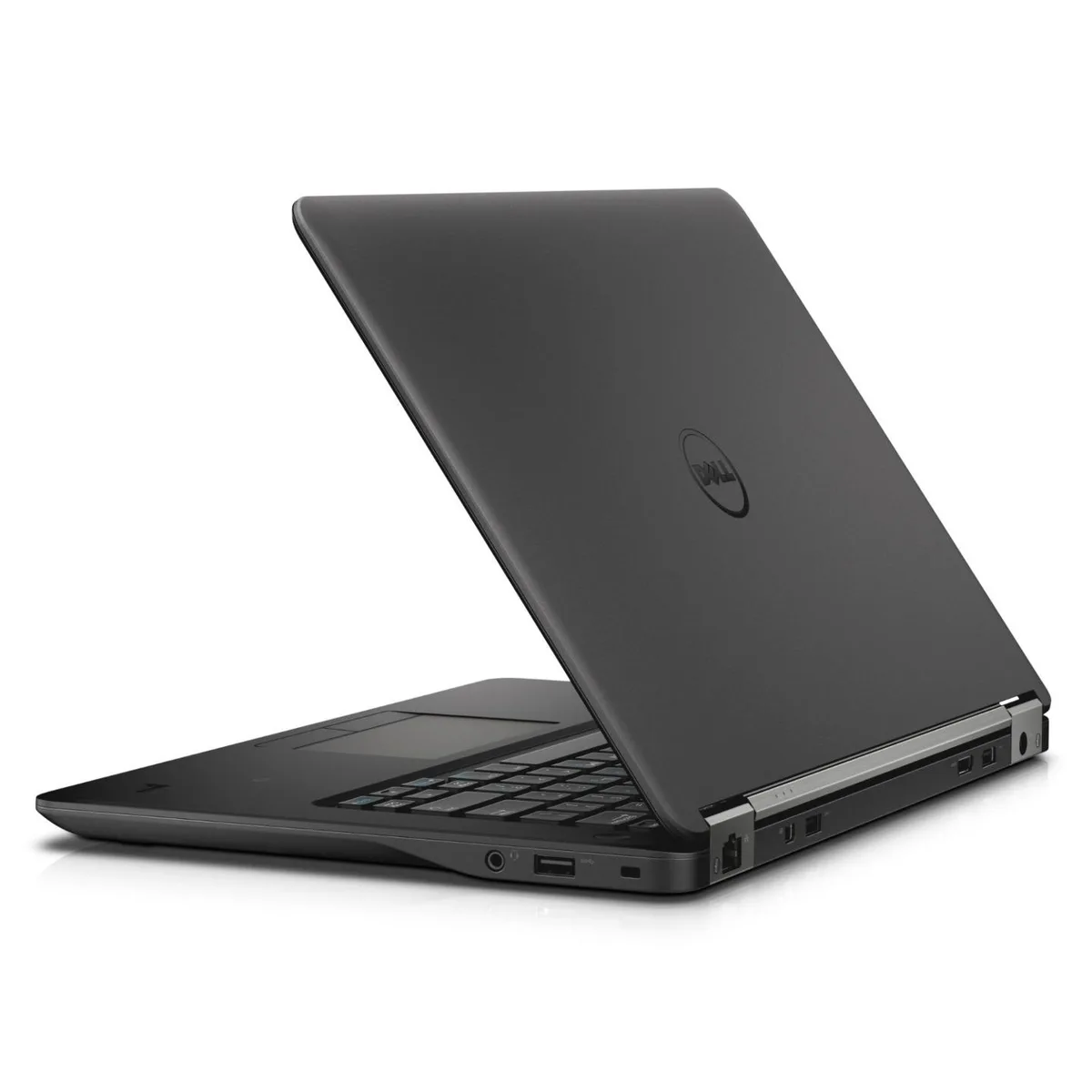 Black 12.5 inch business laptop, thin matte finish, non-touch FHD screen, compact hinge
