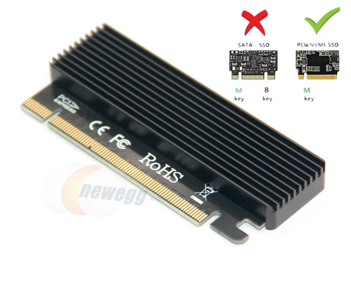 Corn Electronics Corn Electronics NVMe adapter with heat sink expansion card — vörumynd