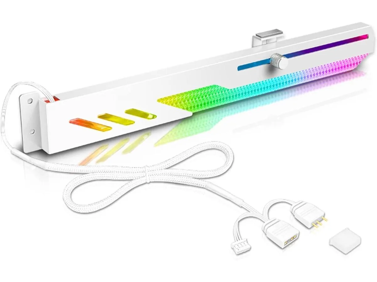 BFKK BFKK GPU Support Bracket ARGB White 2 PCIe Slots — product photo